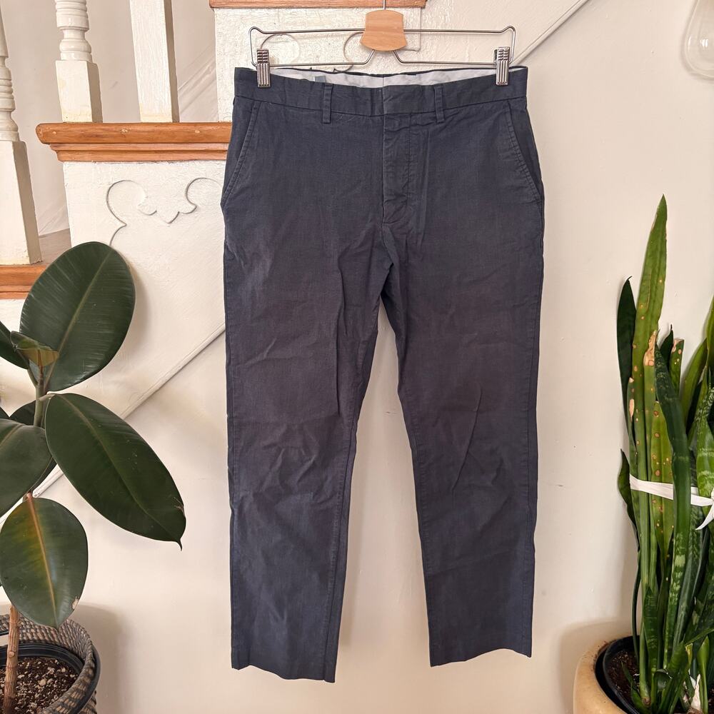 Old Navy Slim Navy Blue Dress Pants Lightweight Cotton Blend Trousers Size 32x30